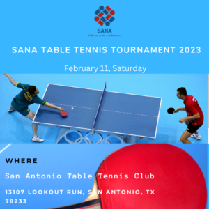 SANA Table Tennis Tournament 2023